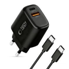 Tech-protect NCA45W GaN punjač USB / USB-C 45W PD QC + kabel USB-C, crno