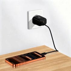Tech-protect NCA45W GaN punjač USB / USB-C 45W PD QC + kabel USB-C, crno