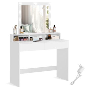 Songmics Toaletni stol 100x40x145 cm bijela