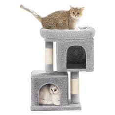 Songmics Penjalica za mačke 40x30x65 cm siva