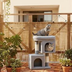 Songmics Penjalica za mačke 40x30x65 cm siva