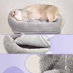 Songmics Penjalica za mačke 40x30x65 cm siva