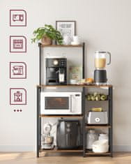 Songmics Kuhinjska polica 90x40x132 cm smeđa