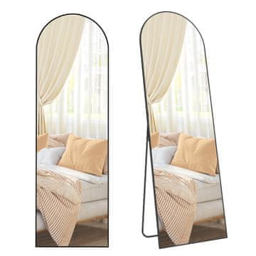 Songmics Ogledalo pune dužine 160x50x13 cm crno