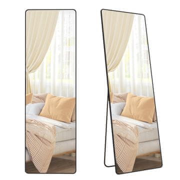 Songmics Zrcalo pune dužine 160x50x13 cm crna