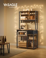 Songmics Kuhinjska polica 40x80x1802 cm smeđa