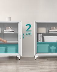 Songmics Ormarić za pohranu 80x40x90 cm siva