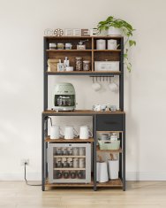 Songmics Kuhinjska polica 40x80x1802 cm smeđa