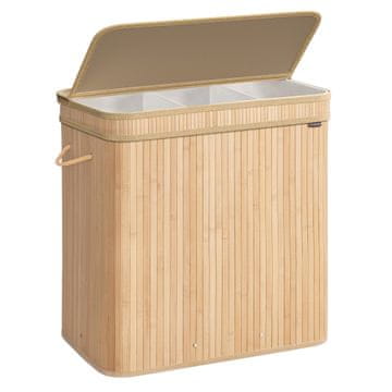 Songmics Košara za rublje 415x625x61 cm bež