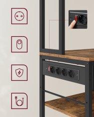 Songmics Kuhinjska polica 40x80x1802 cm smeđa