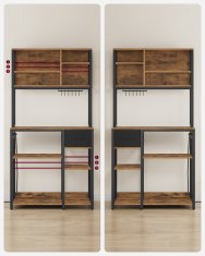 Songmics Kuhinjska polica 40x80x1802 cm smeđa