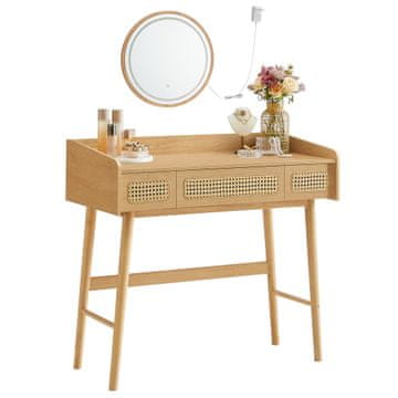 Songmics Toaletni stolić boho stil 90x43x82 cm bež