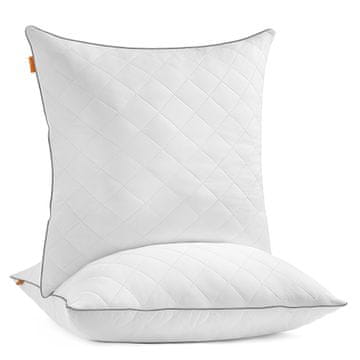 Songmics Jastuk za krevet set od 2 80x80x18 cm bijela