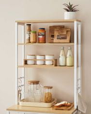 Songmics Kuhinjska polica za odlaganje 40x60x167 cm smeđa bijela