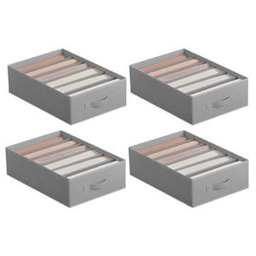 Songmics Set organizatora za ladice 6 pretinaca 42x30x17 cm siva