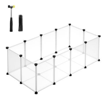 Songmics Ogradica za kućne ljubimce 125x63x42 cm bijela