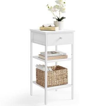 Songmics Noćni ormarić 35x35x70 cm Bijeli