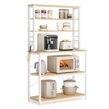 Songmics Kuhinjska polica 80x40x167 cm bijela