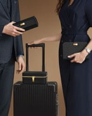 Songmics Putna kutija za satove 3 utora 20x11x9 cm crna