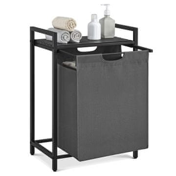 Songmics Košara za rublje 2 uklonjive vreće 73x33x72 cm smeđa