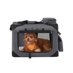 Songmics Transporter za pse 60x42x42 cm siva