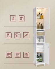 Songmics Kupaonska ormarić 30x30x170 cm Bijela