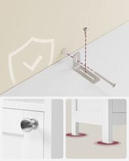 Songmics Kupaonska ormarić 30x30x170 cm Bijela