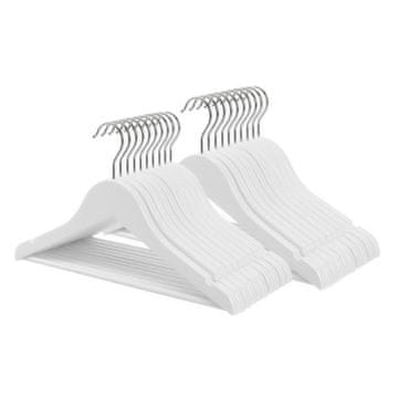 Songmics Dječje vješalice za odjeću 35x20x12 cm bijele drvene