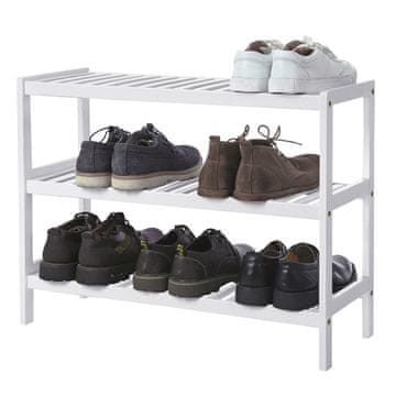 Songmics Stalak za cipele 3 razine 70x26x55 cm bijela