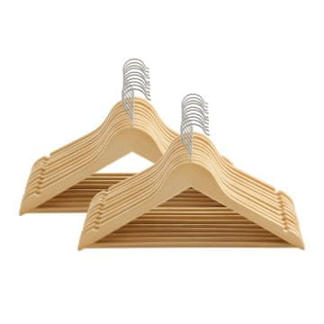 Songmics Vješalice za odjeću 44.5x23x1.2 cm prirodna boja