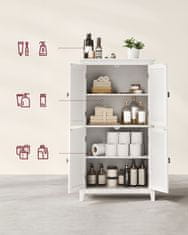 Songmics Kupaonska ormarić 30x60x110 cm Bijela