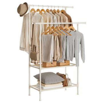 Songmics Stalak za odjeću 117x47x176 cm bijela