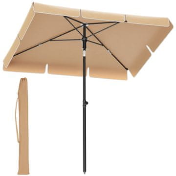 Songmics Balkonski suncobran 200x125x240 cm smeđa
