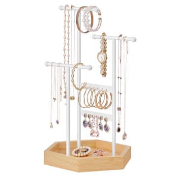 Songmics Stalak za izlaganje nakita 205x18x36 cm bijela