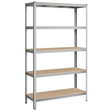 Songmics Regal 60x120x200 cm Srebrna