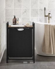 Songmics Košara za rublje 2 uklonjive vreće 73x33x72 cm smeđa