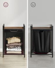 Songmics Košara za rublje 2 uklonjive vreće 73x33x72 cm smeđa