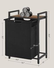 Songmics Košara za rublje 2 uklonjive vreće 73x33x72 cm smeđa