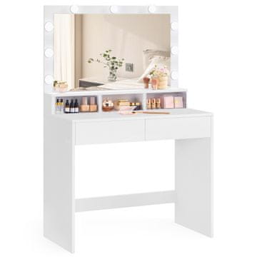 Songmics Toaletni stolić 80x40x140 cm bijela