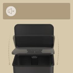 Songmics Kuhinjski koš za otpad 34.5x32x59.5 cm crna čelik