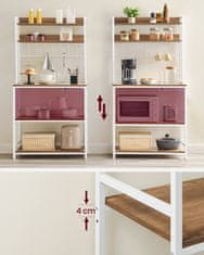 Songmics Kuhinjska polica 40x80x170 cm smeđa