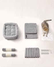 Songmics Penjalica za mačke 48x32x70 cm siva