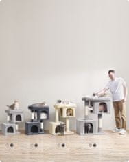 Songmics Penjalica za mačke 48x32x70 cm siva