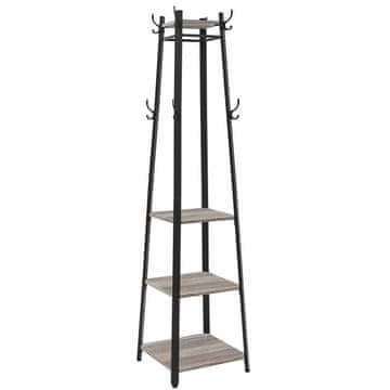 Songmics Stalak za kapute 43x43x180 cm bež s prostorom za odlaganje