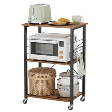 Songmics Kuhinjska polica 60x40x84 cm smeđa