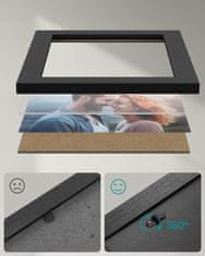 Songmics Set okvira za slike 10 komada 28.4x23.3x1.2 cm crna