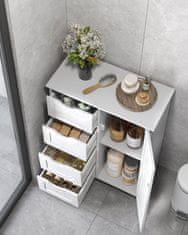 Songmics Podni ormarić za kupaonicu 55x30x81 cm bijela