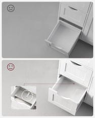 Songmics Podni ormarić za kupaonicu 55x30x81 cm bijela