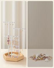 Songmics Stalak za izlaganje nakita 205x18x36 cm bijela