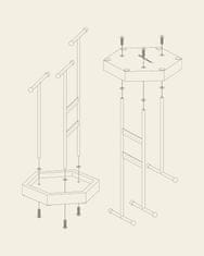 Songmics Stalak za izlaganje nakita 205x18x36 cm bijela